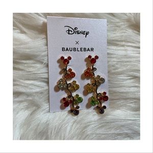 Disney x Baublebar Mickey Mouse Christmas Lights Earrings - New on Card